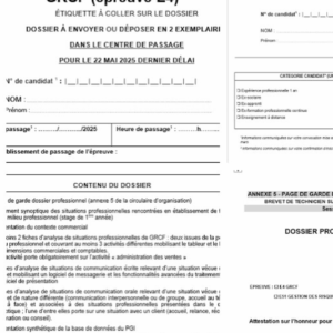 Modèle dossier GRCF E4 BTS GPME