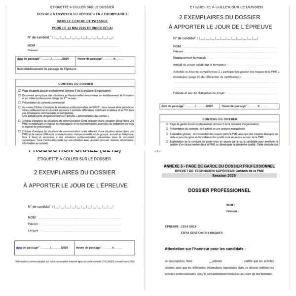 Pack dossiers E4, E51, Anglais U21B pour BTS GPME