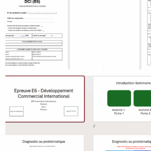 Dossier et présentation KIt E6 BTS CI