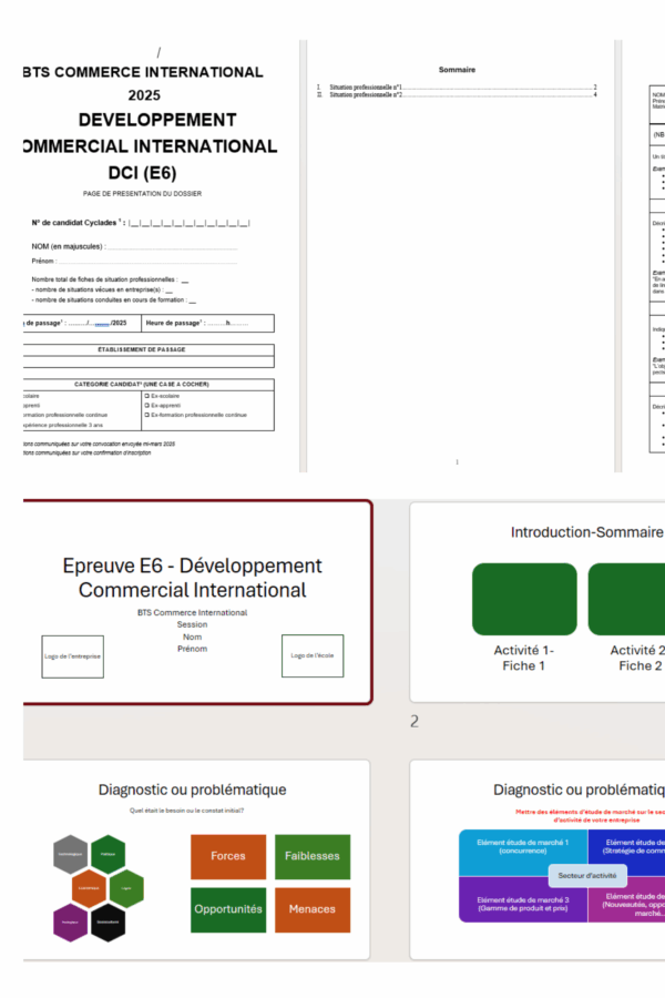 Dossier et présentation KIt E6 BTS CI