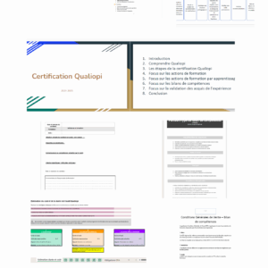 Extrait du kit Qualiopi Bilan de compétences fait sur MLESW