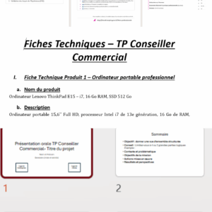 Extrait du kit TP Conseiller Commercial MLESW