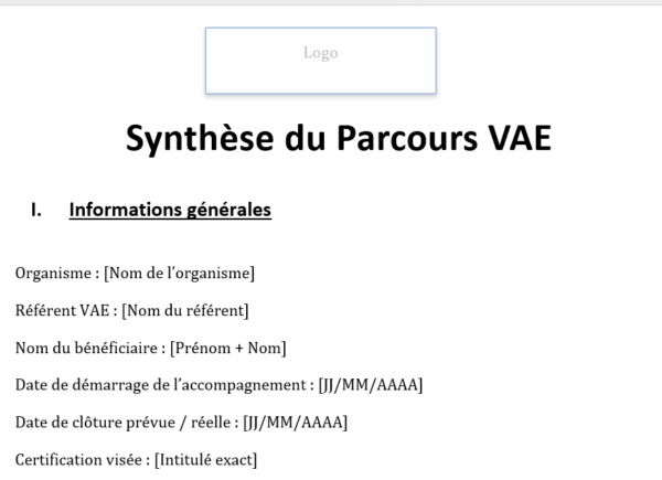 Synthèse parcours VAE pour le kit qualiopi VAE