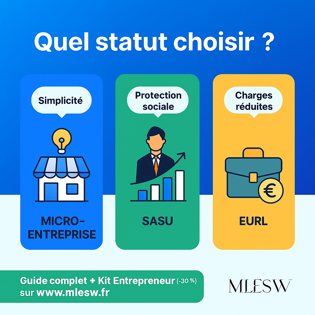 Quel statut juridique choisir ? Comparatif micro-entreprise vs SASU vs EURL : différences de cotisations, fiscalité, responsabilité et évolution.